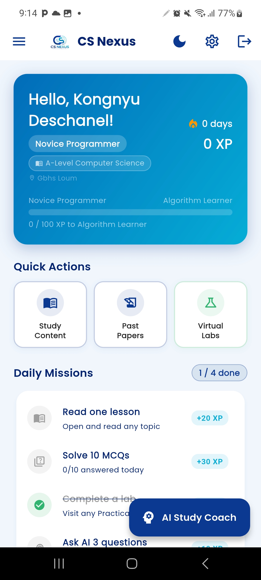Tvanta app screenshot